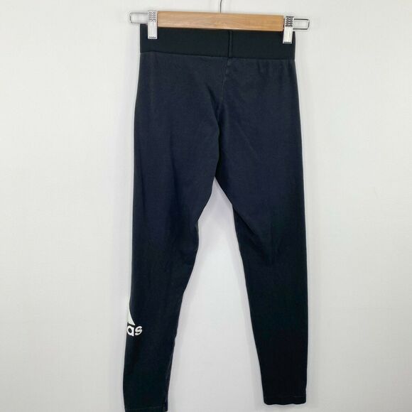 Adidas Black Cotton Blend Pull On Leggings Women's Size Extra Small XS - Picture 7 of 7